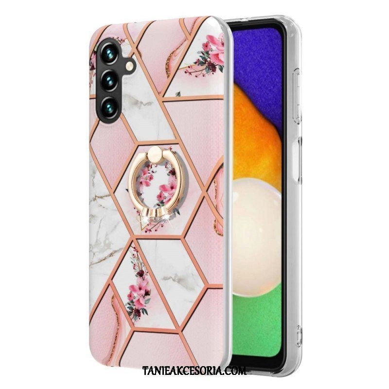 Etui do Samsung Galaxy A13 5G / A04s Marmur Ze Wspornikiem Pierścienia