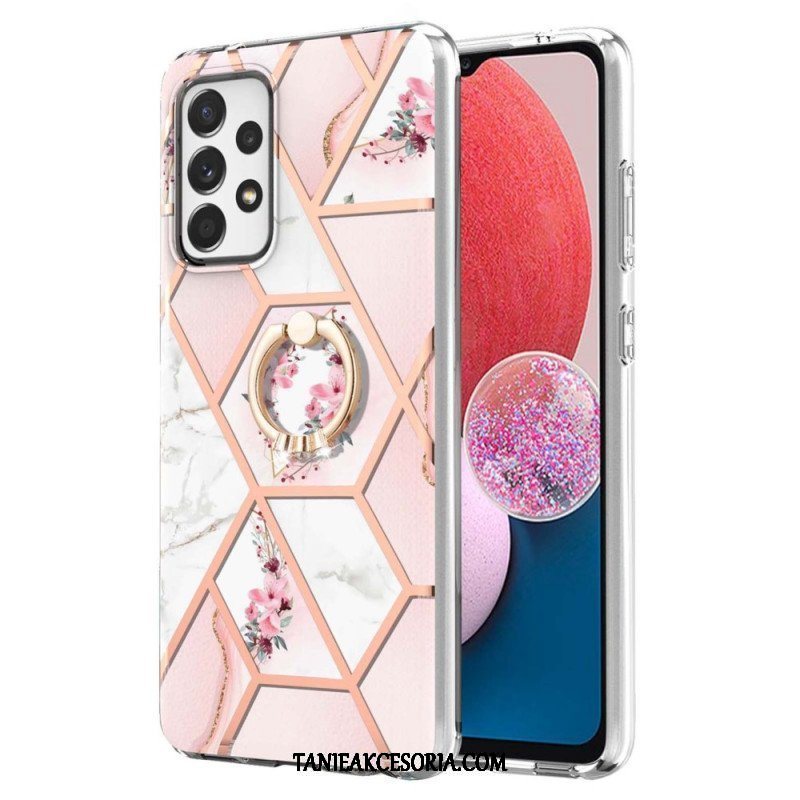 Etui do Samsung Galaxy A13 Kwiaty Wspornika Pierścieniowego