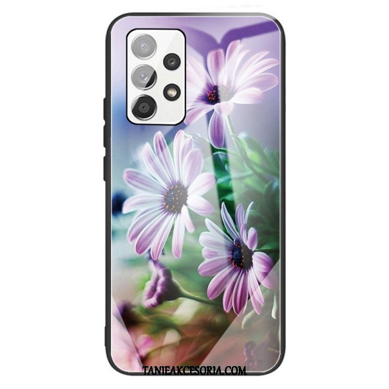 Etui do Samsung Galaxy A13 Kwiaty Ze Szkła Hartowanego