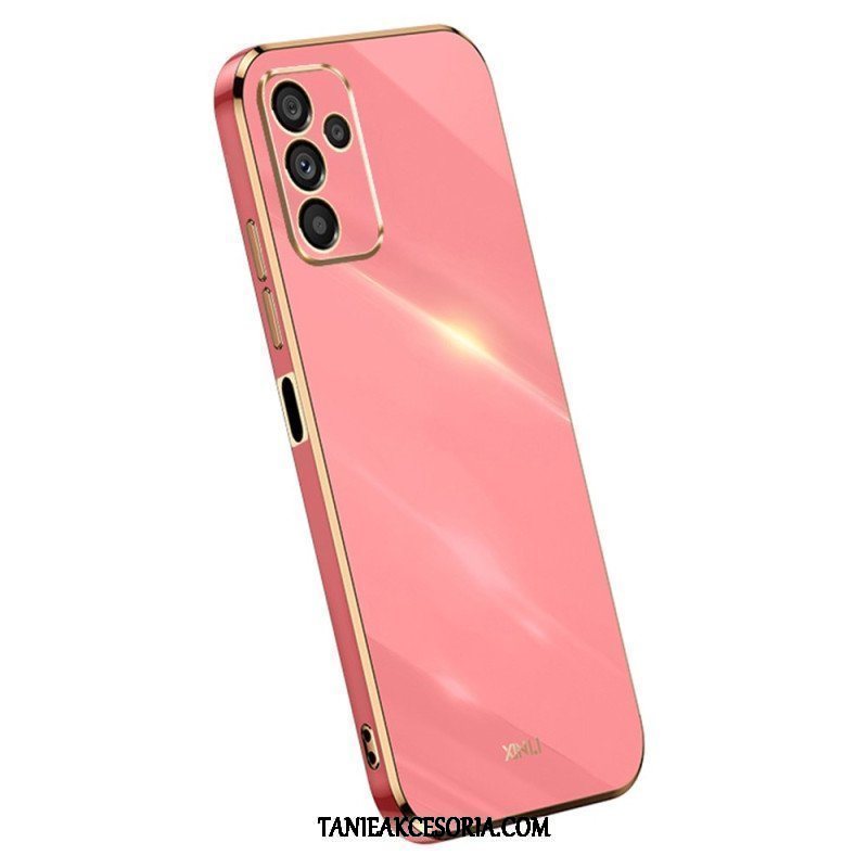 Etui do Samsung Galaxy A14 / A14 5G Silikonowe Złote Krawędzie