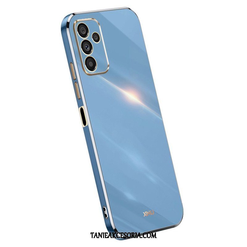 Etui do Samsung Galaxy A14 / A14 5G Silikonowe Złote Krawędzie