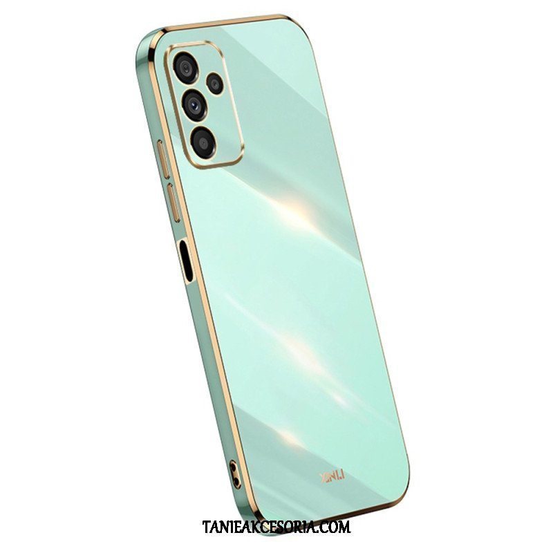 Etui do Samsung Galaxy A14 / A14 5G Silikonowe Złote Krawędzie