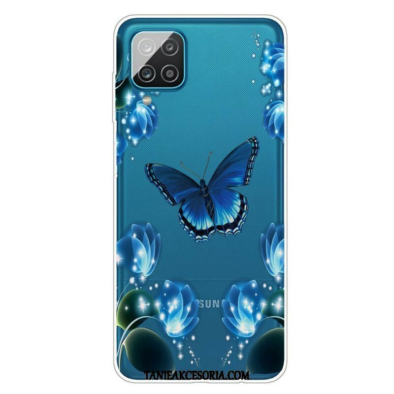 Etui do Samsung Galaxy M12 / A12 Luksus Motyla