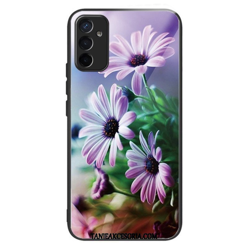 Etui do Samsung Galaxy M13 Kwiaty Ze Szkła Hartowanego