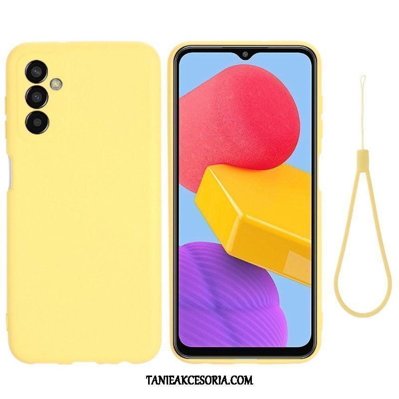 Etui do Samsung Galaxy M13 Płynny Silikon Ze Smyczą