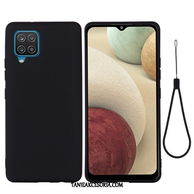 Etui do Samsung Galaxy M32 Płynny Silikon Ze Smyczą