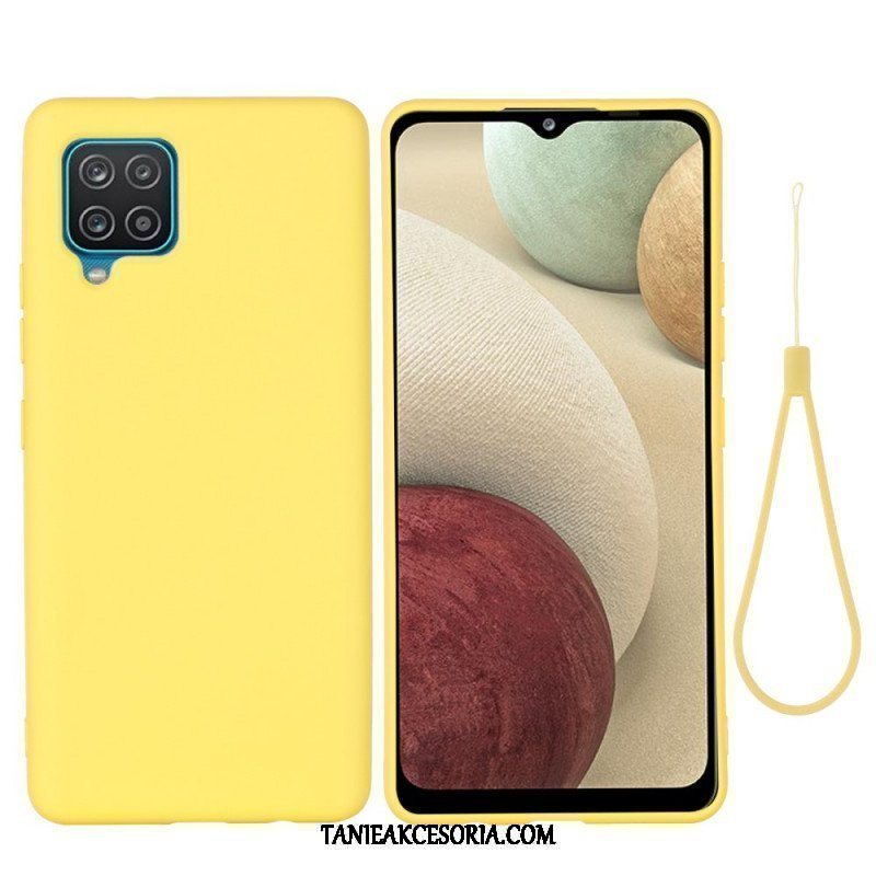 Etui do Samsung Galaxy M32 Płynny Silikon Ze Smyczą