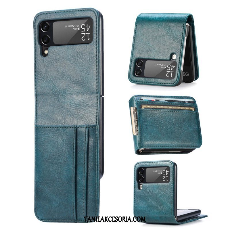 Etui do Samsung Galaxy Z Flip 3 5G Portfel Etui Folio Stylowy Skórzany Portfel