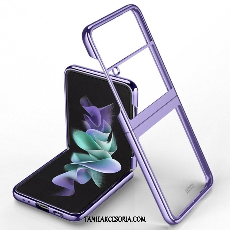 Etui do Samsung Galaxy Z Flip 4 Etui Folio Przezroczysty Kontur Metaliczny