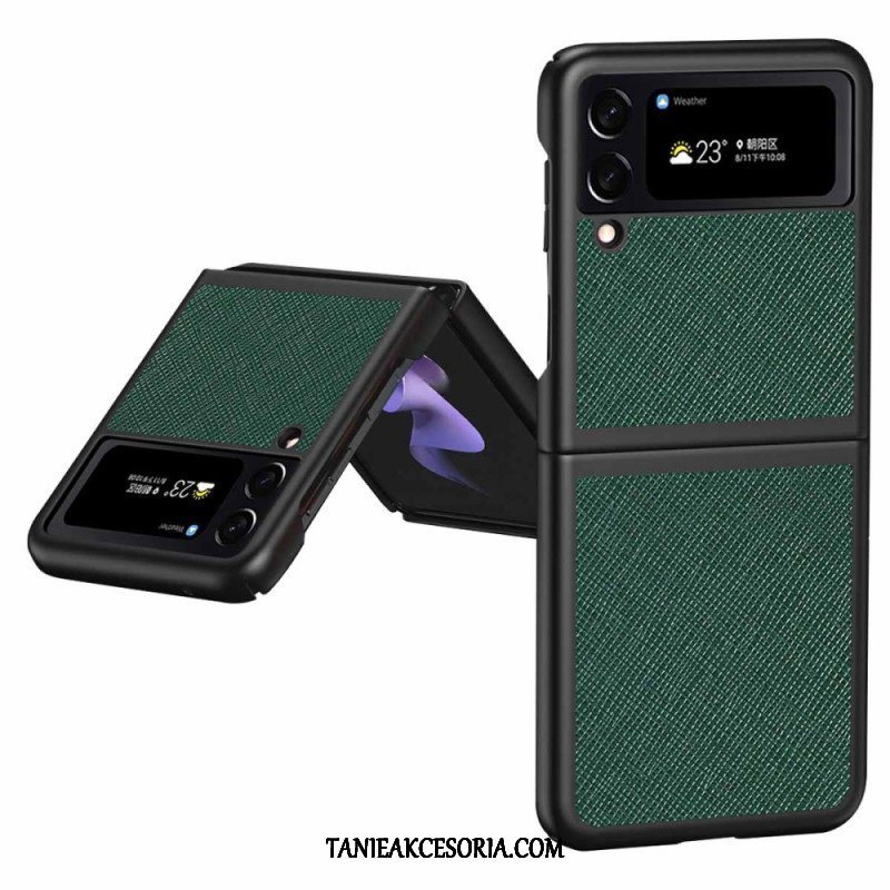 Etui do Samsung Galaxy Z Flip 4 Etui Folio Styl Teksturowanej Skóry