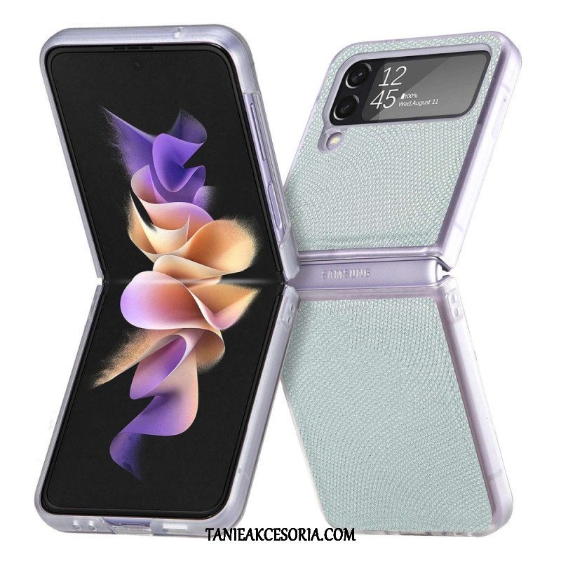 Etui do Samsung Galaxy Z Flip 4 Etui Folio Styl Węża Na Przezroczystym Silikonie