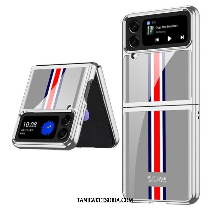 Etui do Samsung Galaxy Z Flip 4 Etui Folio Szkło Hartowane Trójkolorowe Gkk