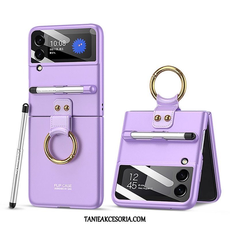 Etui do Samsung Galaxy Z Flip 4 Etui Ochronne Etui Folio Uchwyt Rysika Z Pełną Ochroną