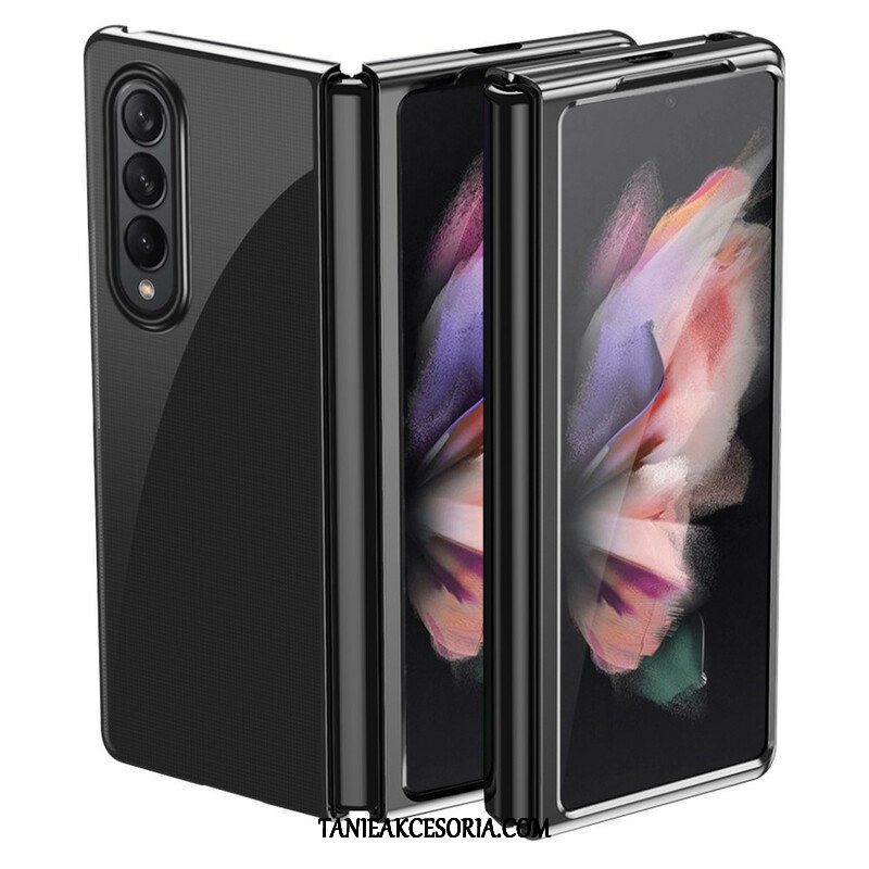 Etui do Samsung Galaxy Z Fold 3 5G Przezroczyste Metalowe Krawędzie