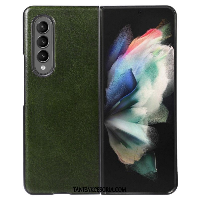 Etui do Samsung Galaxy Z Fold 4 Klasyczna Oryginalna Skóra Bydlęca