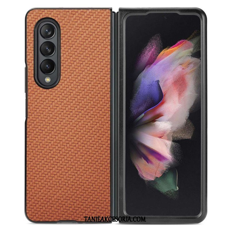 Etui do Samsung Galaxy Z Fold 4 Tkane Włókno Węglowe