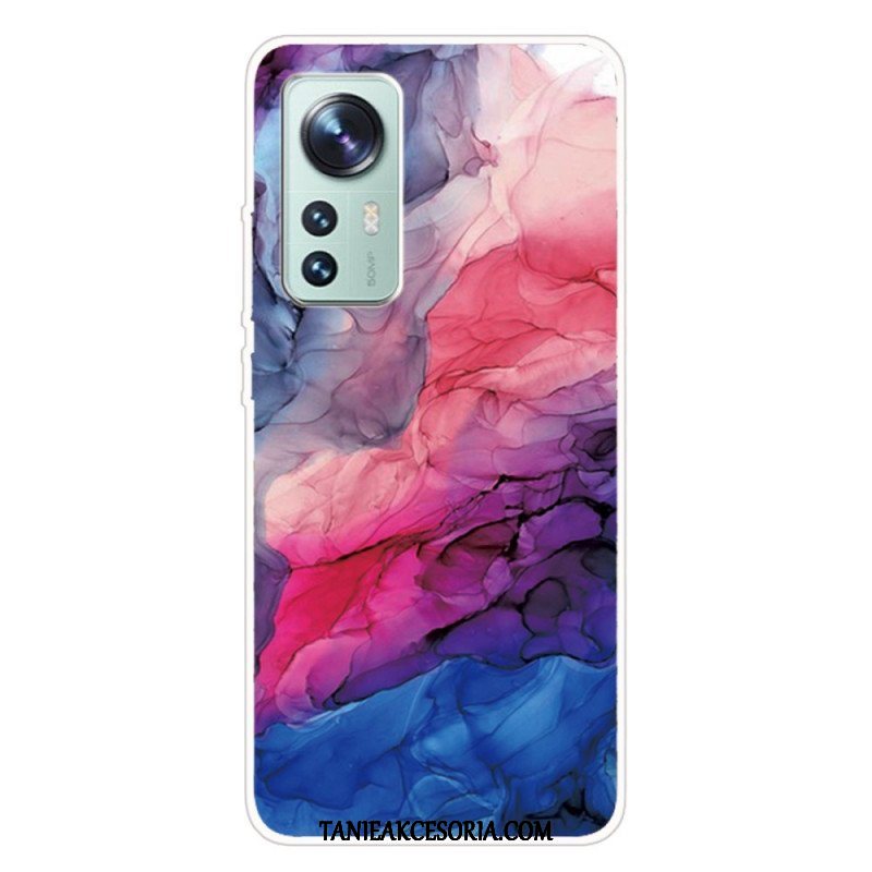 Etui do Xiaomi 12 Pro Akwarela Z Marmuru Silikonowego