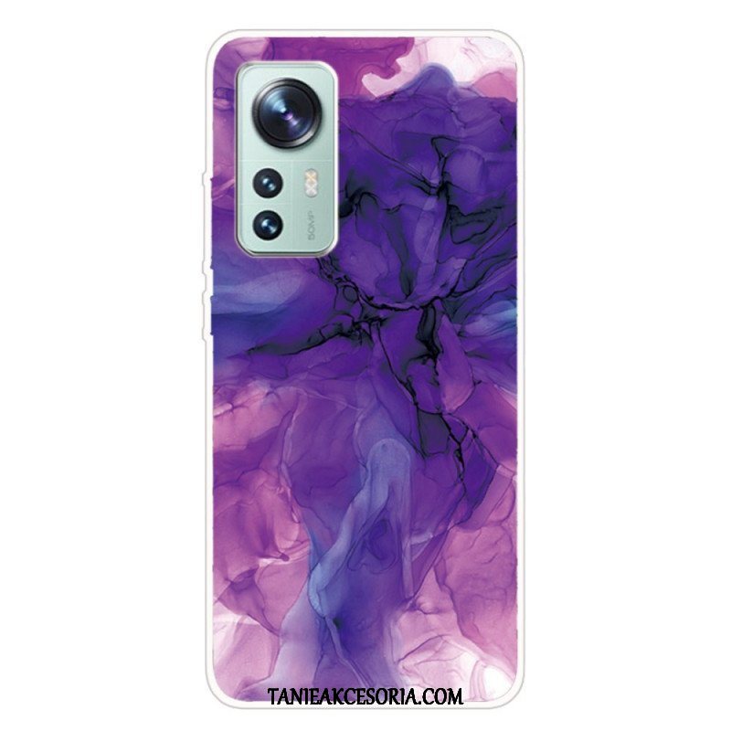 Etui do Xiaomi 12 Pro Akwarela Z Marmuru Silikonowego