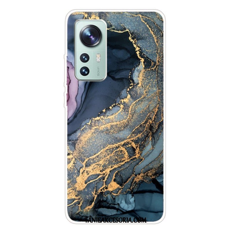 Etui do Xiaomi 12 Pro Akwarela Z Marmuru Silikonowego