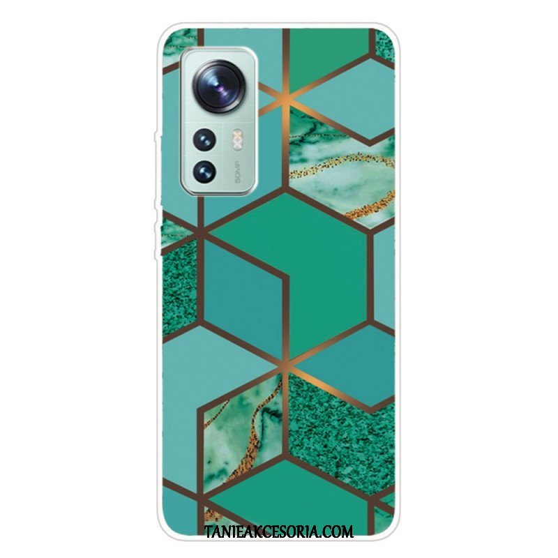 Etui do Xiaomi 12 Pro Silikonowa Geometria Marmuru