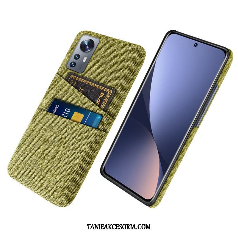 Etui do Xiaomi 12 Pro Tkanina Z Posiadaczem Karty