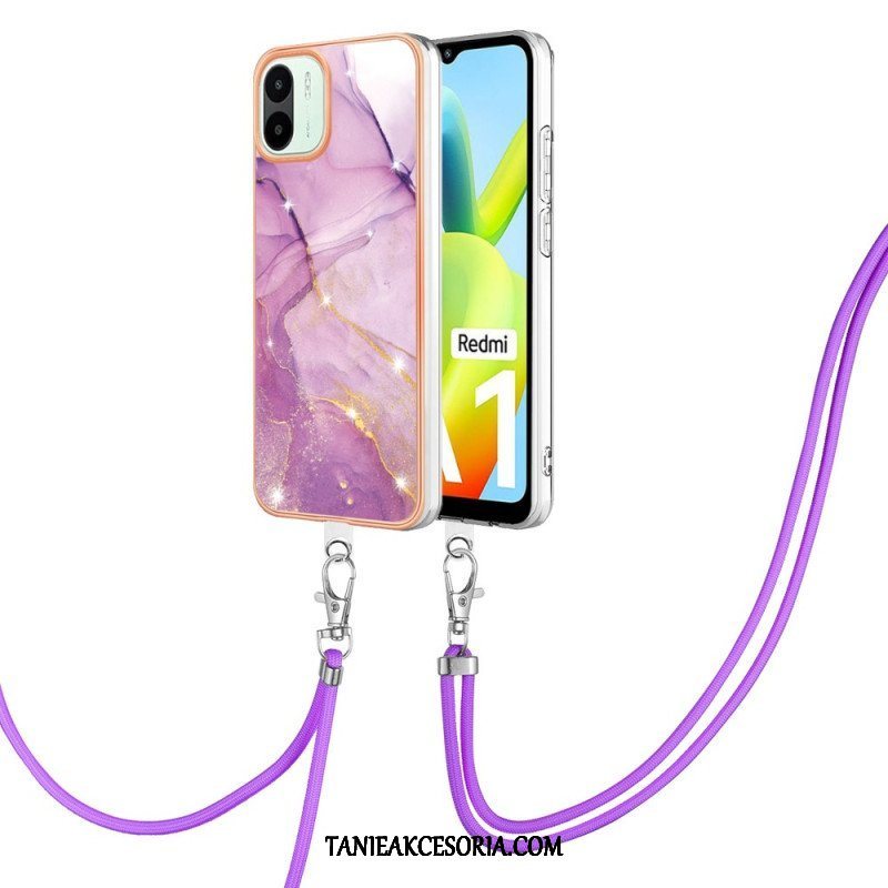 Etui do Xiaomi Redmi A1 ze Sznurkiem Sznurek W Stylu Marmuru