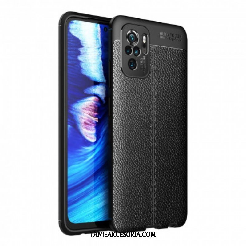 Etui do Xiaomi Redmi Note 10 / 10S Podwójna Linia Liczi Z Efektem Skóry