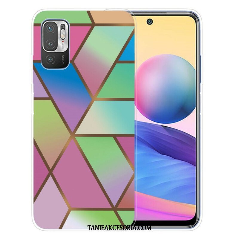 Etui do Xiaomi Redmi Note 10 5G Geometryczny Marmur