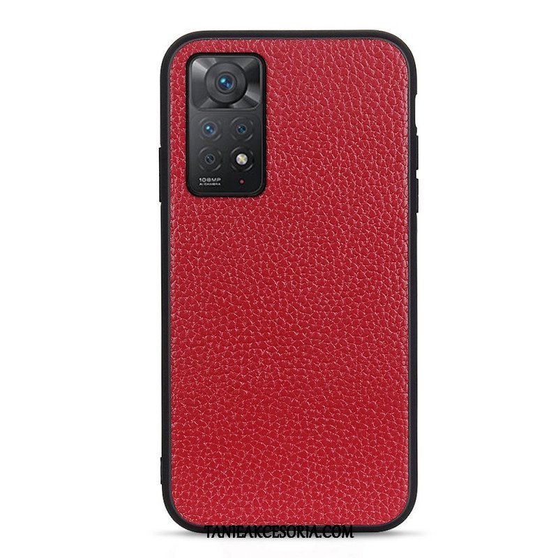 Etui do Xiaomi Redmi Note 11 Pro / 11 Pro 5G Prawdziwa Skóra Litchi