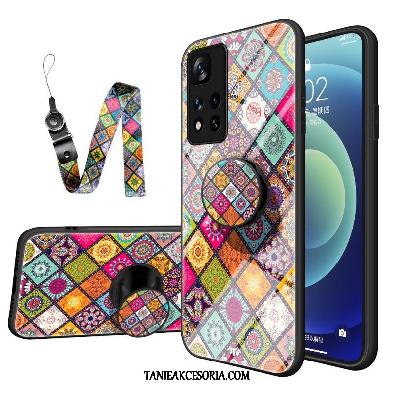 Etui do Xiaomi Redmi Note 11 Pro Plus 5G Patchworkowy Uchwyt Magnetyczny