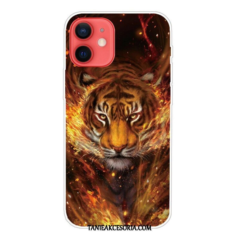 Etui do iPhone 13 Mini Elastyczny Tygrys