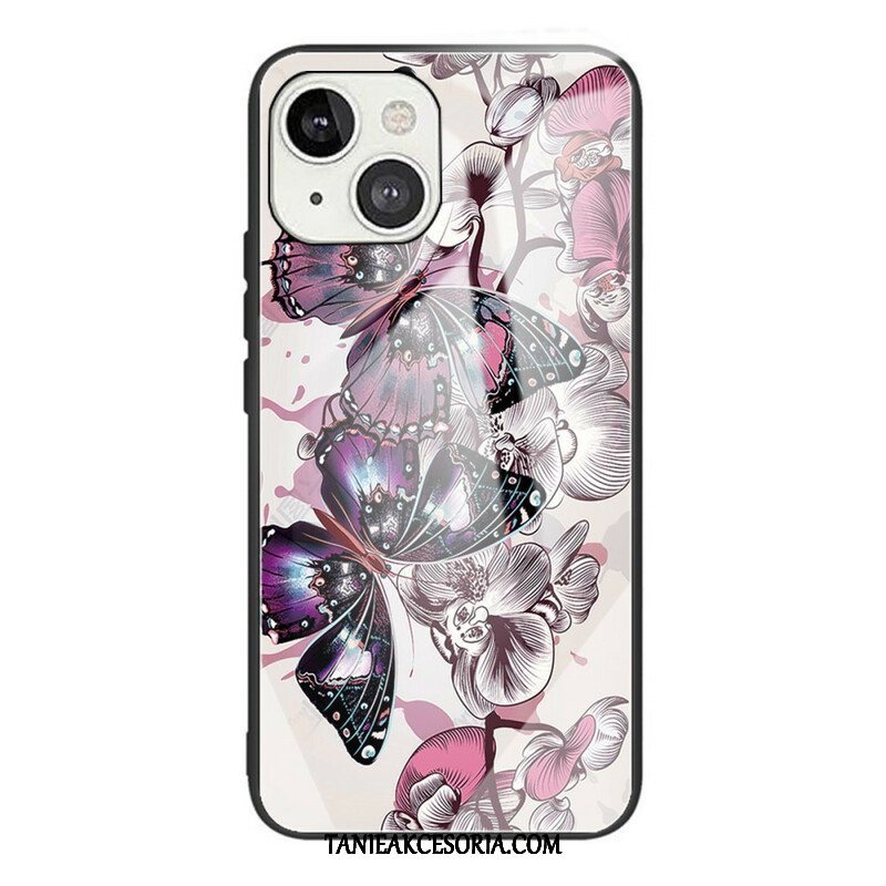 Etui do iPhone 13 Mini Motyle Odmiana Szkło Hartowane