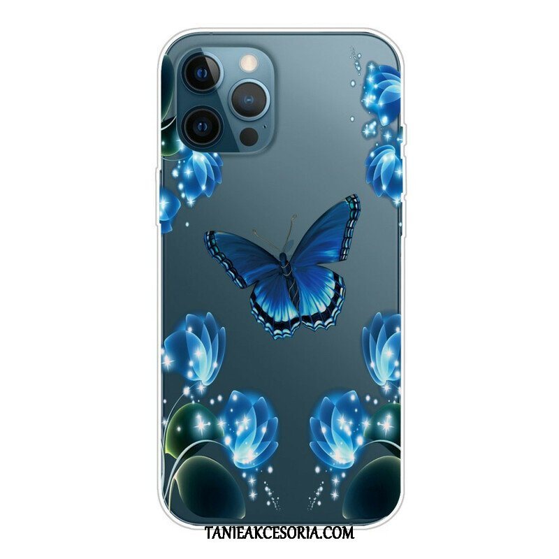 Etui do iPhone 13 Pro Max Niebieskie Motyle