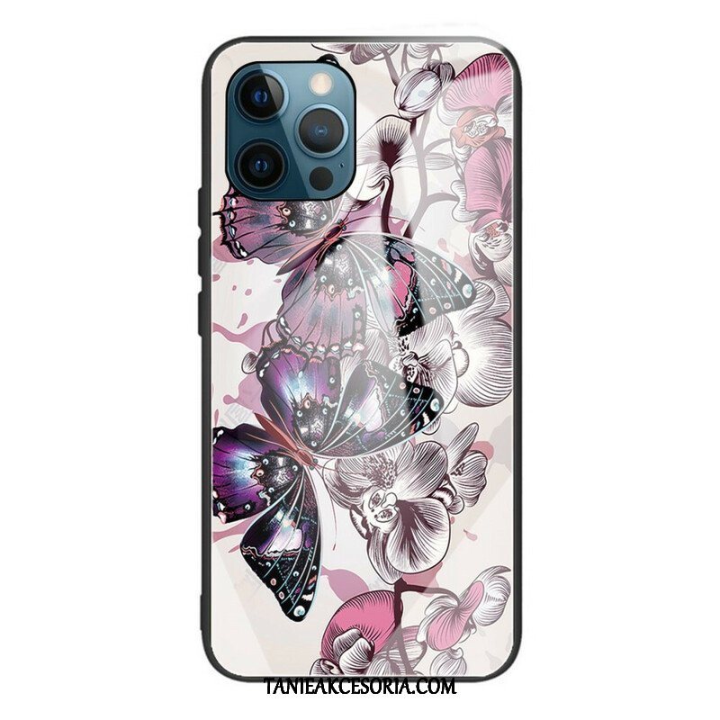 Etui do iPhone 13 Pro Motyle Odmiana Szkło Hartowane