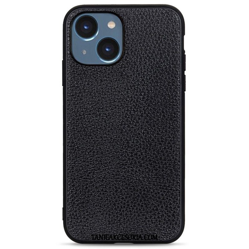 Etui do iPhone 14 Plus Prawdziwa Skóra Litchi