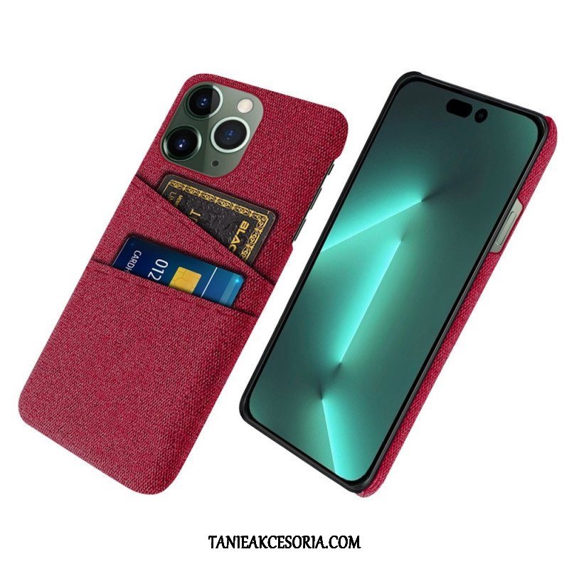 Etui do iPhone 14 Pro Max Posiadacz Karty Z Tkaniny