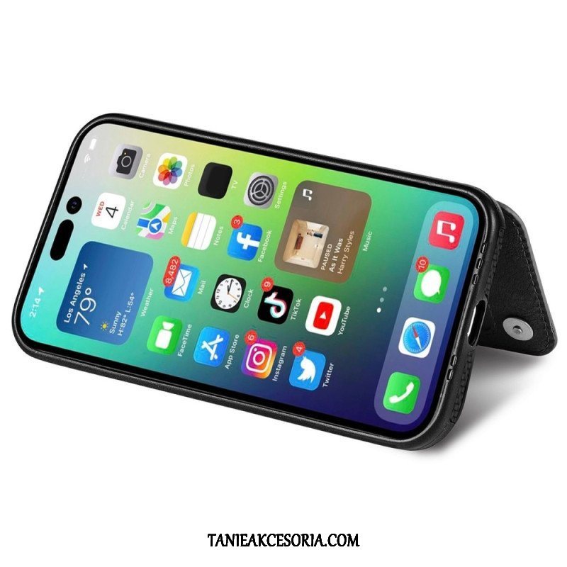 Etui do iPhone 14 Pro Portfel Portfel I Stojak Z Włókna Węglowego