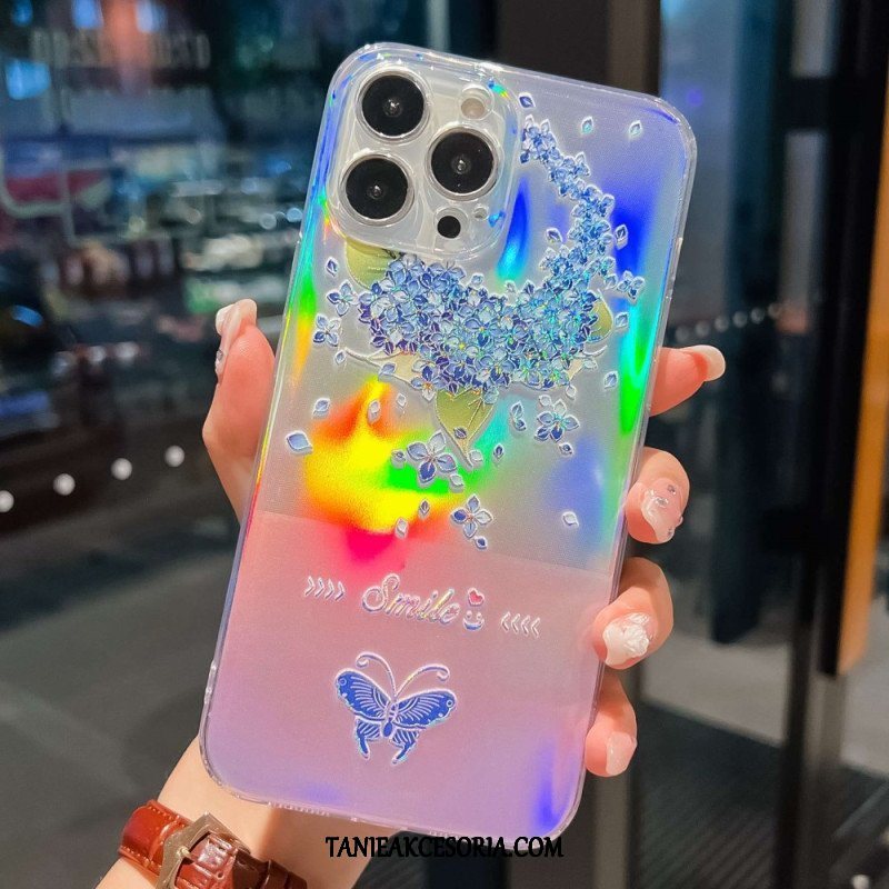 Etui do iPhone 14 Pro Silikonowy Wzór Laserowy