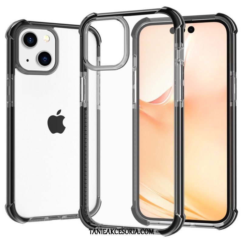 Etui do iPhone 14 Przezroczyste Kolorowe Krawędzie