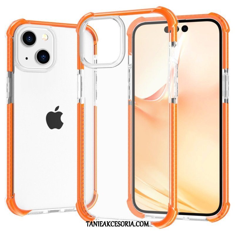 Etui do iPhone 14 Przezroczyste Kolorowe Krawędzie