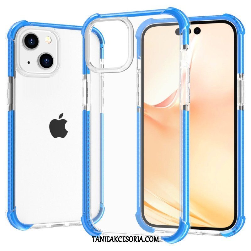 Etui do iPhone 14 Przezroczyste Kolorowe Krawędzie