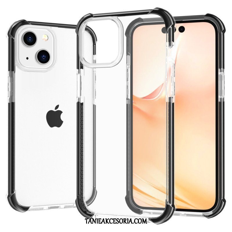 Etui do iPhone 14 Przezroczyste Kolorowe Krawędzie