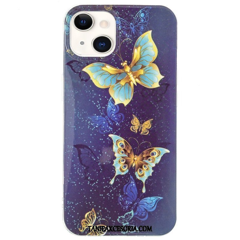 Etui do iPhone 15 Plus Fluorescencyjne Motyle