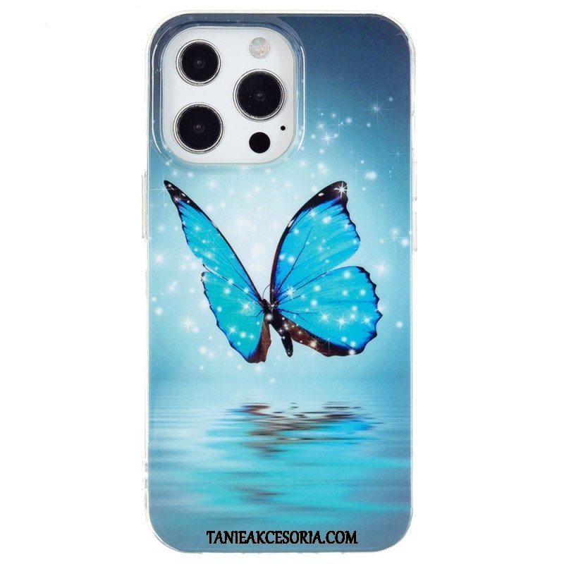 Etui do iPhone 15 Pro Fluorescencyjne Motyle