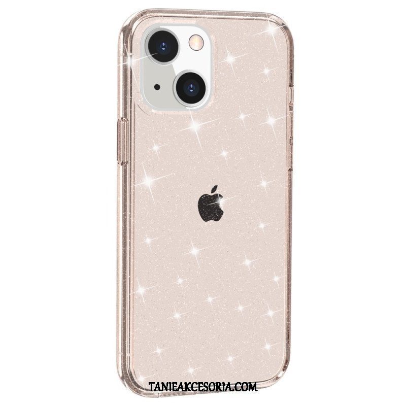 Etui do iPhone 15 Przezroczysty Brokat