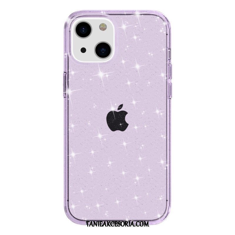 Etui do iPhone 15 Przezroczysty Brokat