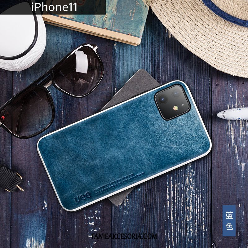 Etui iPhone 11 Czerwony Netto Telefon Komórkowy Prawdziwa Skóra, Pokrowce iPhone 11 Tendencja Wysoki Koniec Czerwony