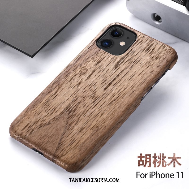 Etui iPhone 11 Nowy Anti-fall Tendencja, Obudowa iPhone 11 Kreatywne Czarny Ziarno Drewna