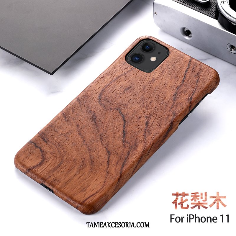 Etui iPhone 11 Nowy Anti-fall Tendencja, Obudowa iPhone 11 Kreatywne Czarny Ziarno Drewna