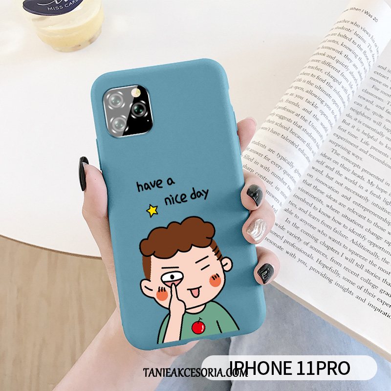 Etui iPhone 11 Pro Cienkie Nubuku Miękki, Obudowa iPhone 11 Pro Niebieski Proste Anti-fall